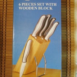 Premier 5 Piece Cutlery With Wooden Block